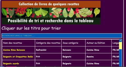 Livres recettes - image